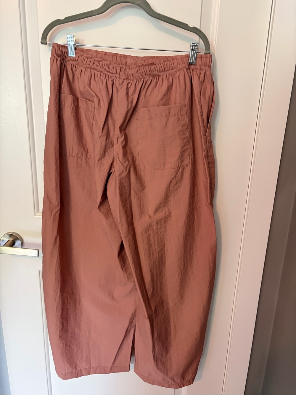 Zara Blush Pink Elastic Waist Wide-Leg Pants L - Picture 5 of 7